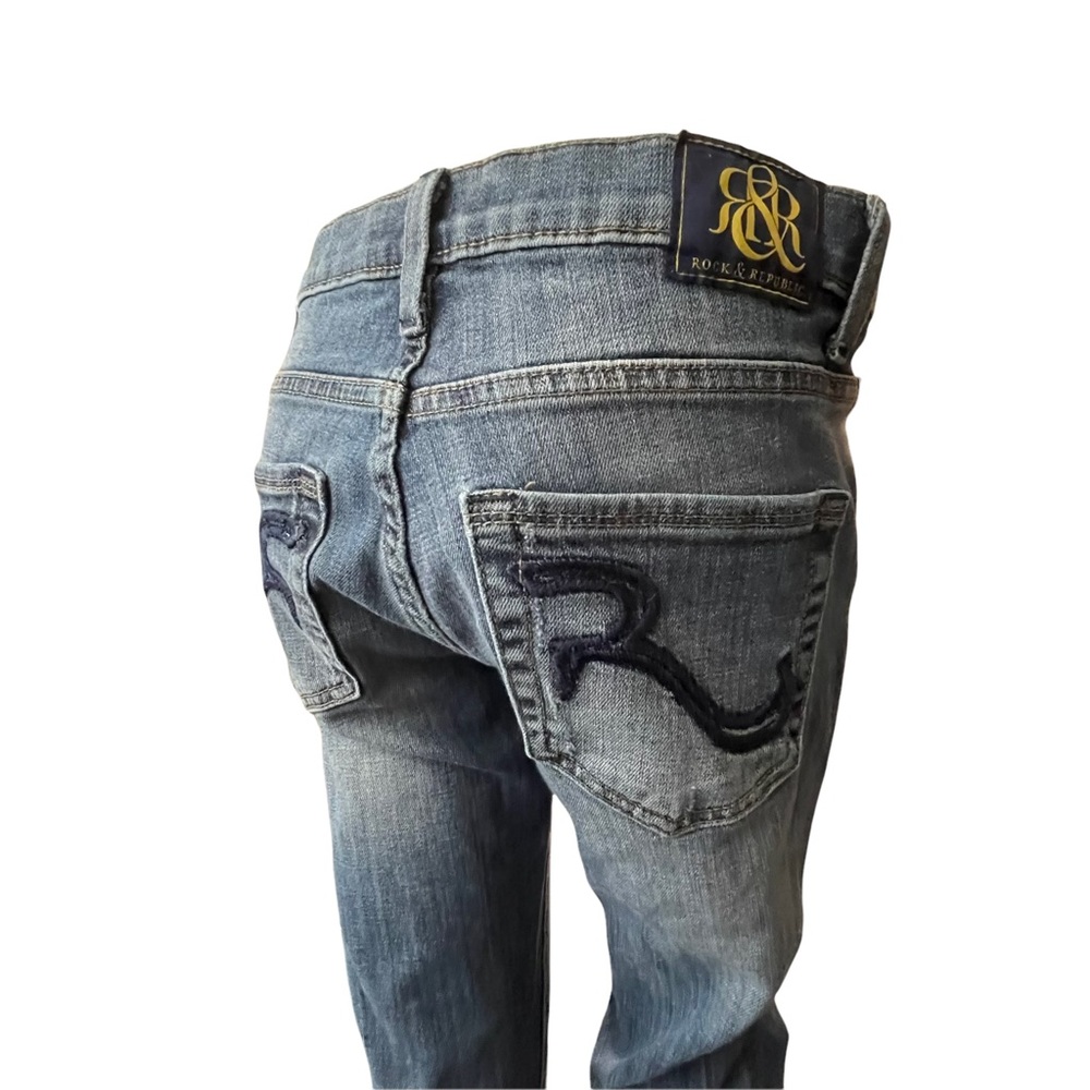 Rock & Republic Womens Denim Kassandra Mid Rise Bootcut Jean size 6 - Picture 5 of 13